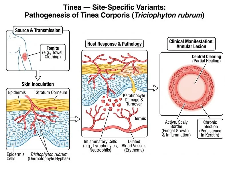Tinea — Site-Specific Variants diagram