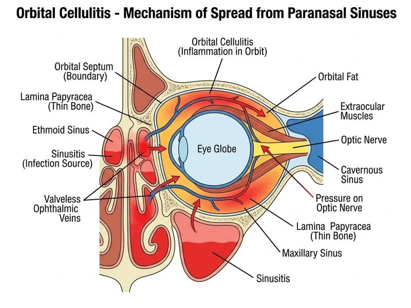 Orbital Cellulitis diagram