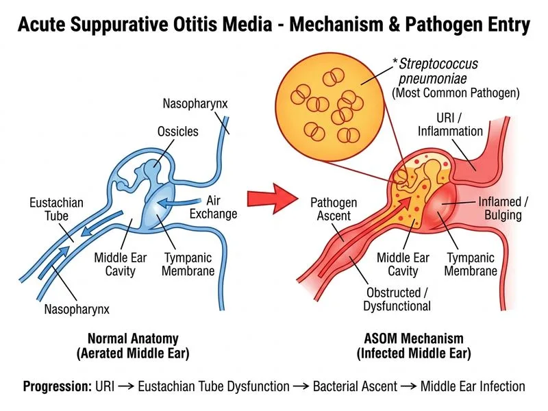 Acute Suppurative Otitis Media diagram