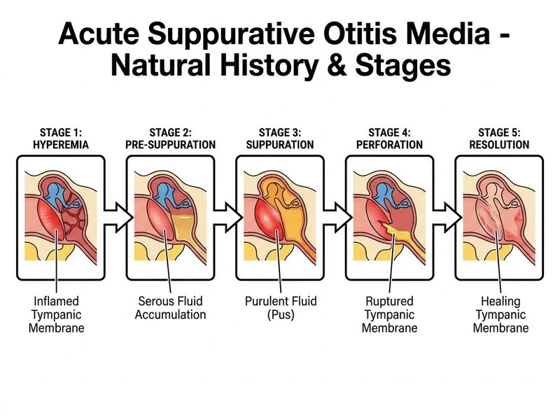 Acute Suppurative Otitis Media diagram