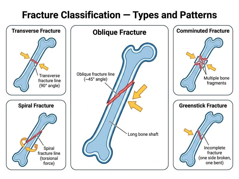 Fracture Classification — Types and Patterns diagram