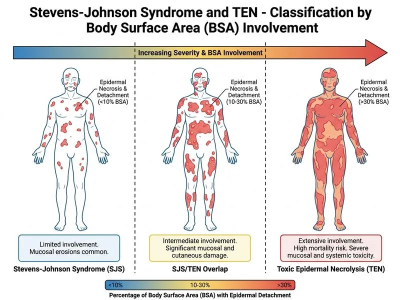 Stevens-Johnson Syndrome and TEN diagram