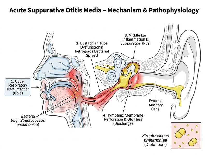 Acute Suppurative Otitis Media diagram