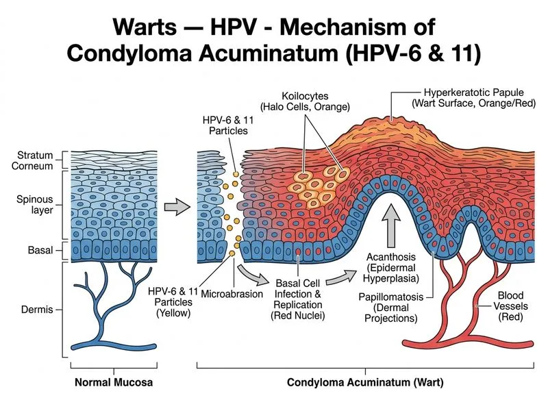 Warts — HPV diagram