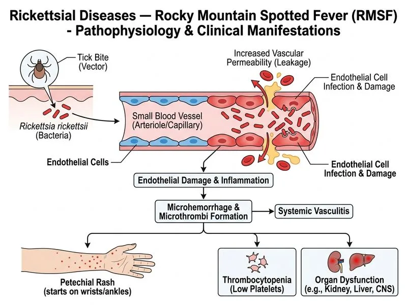 Rickettsial Diseases — Scrub Typhus, RMSF diagram