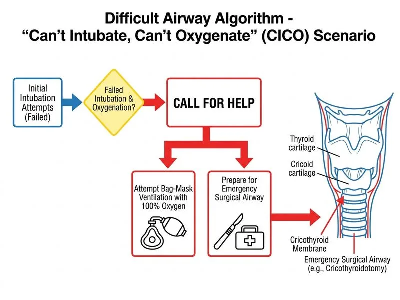 Difficult Airway Algorithm diagram