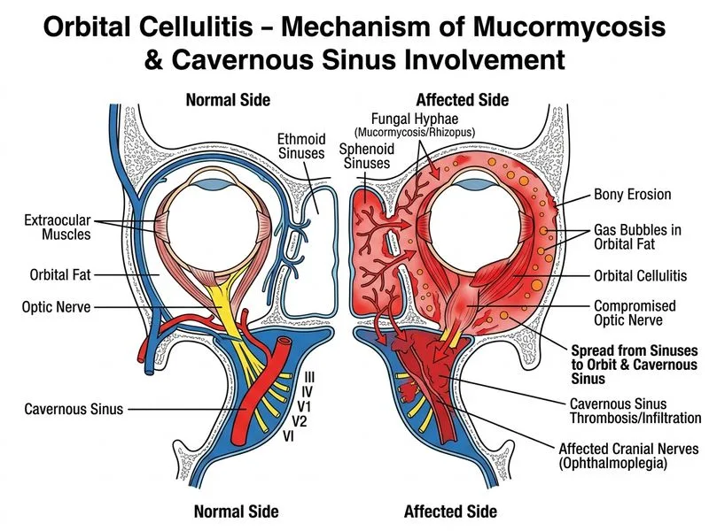 Orbital Cellulitis diagram