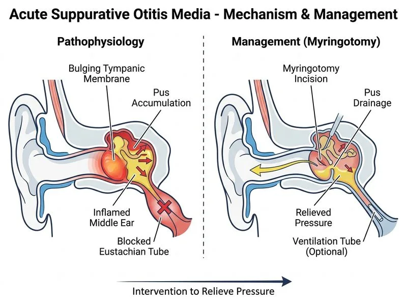 Acute Suppurative Otitis Media diagram