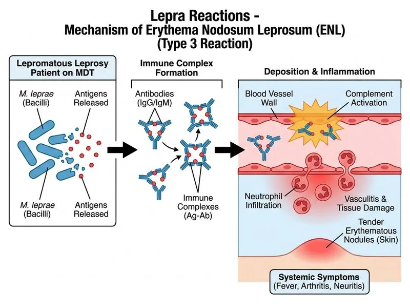 Lepra Reactions diagram