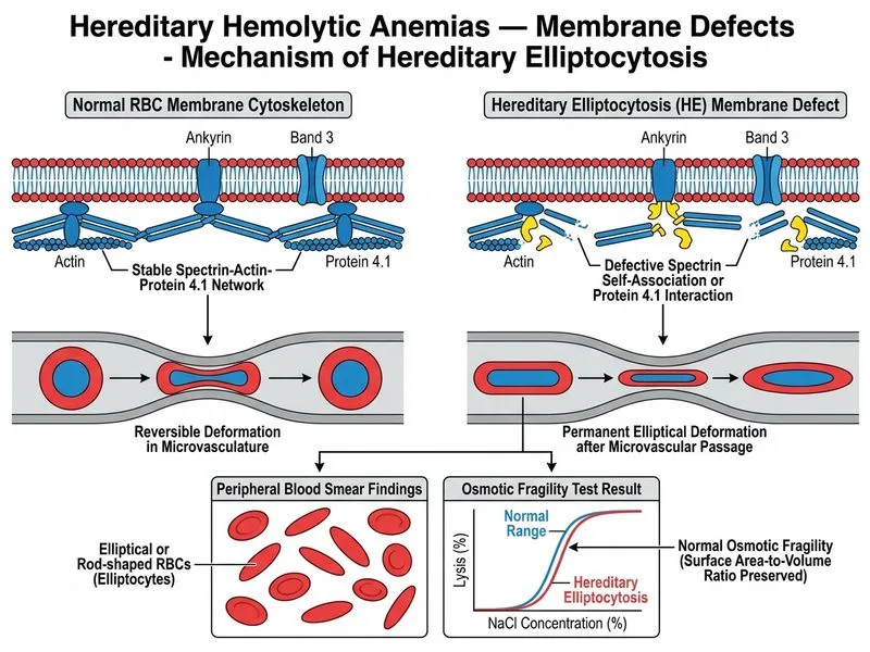 Hereditary Hemolytic Anemias — Membrane Defects diagram