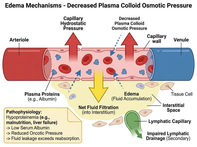 Edema Mechanisms diagram