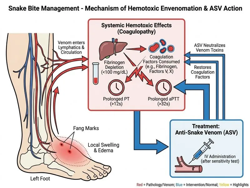 Snake Bite Management diagram