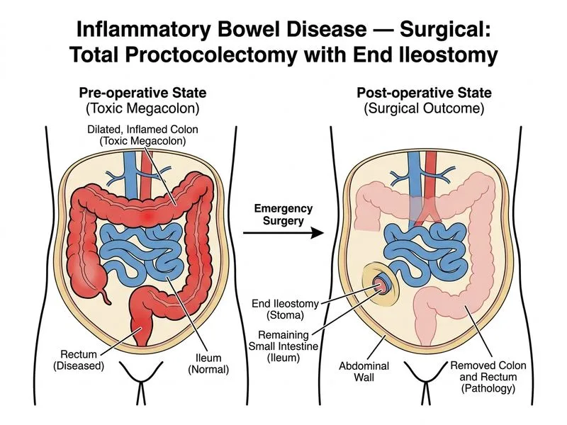 Inflammatory Bowel Disease — Surgical diagram