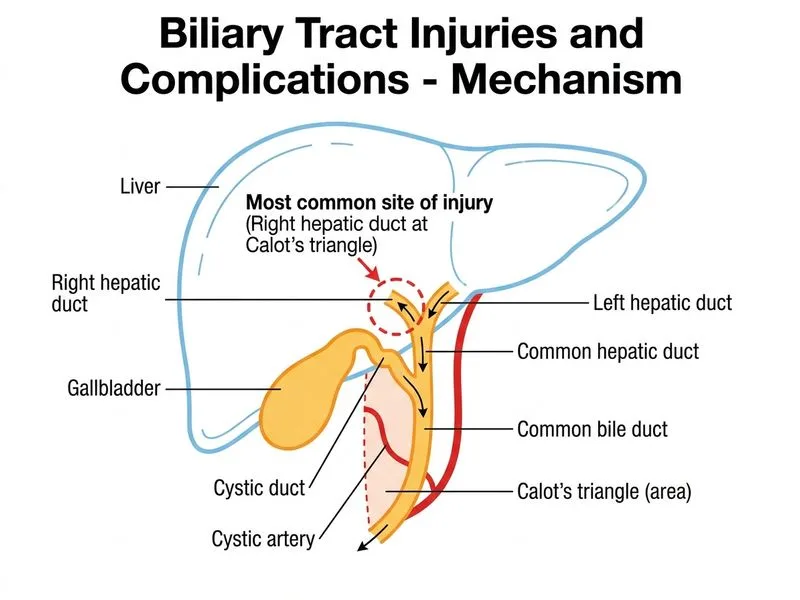 Biliary Tract Injuries and Complications diagram