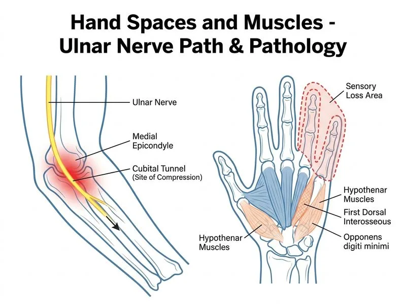 Hand Spaces and Muscles diagram