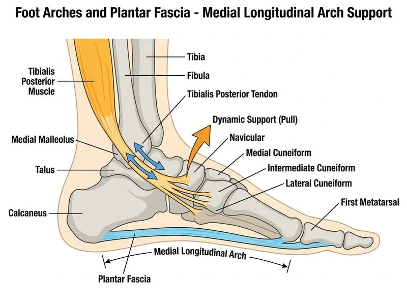 Foot Arches and Plantar Fascia diagram