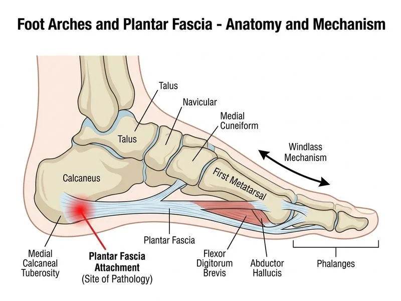 Foot Arches and Plantar Fascia diagram