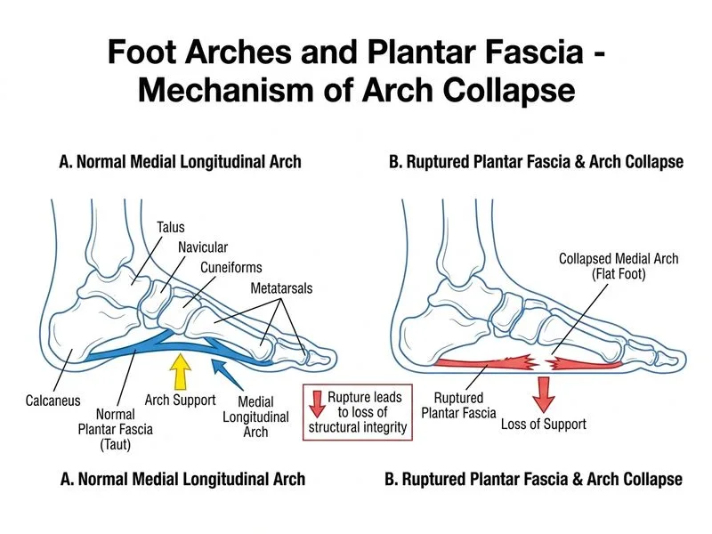 Foot Arches and Plantar Fascia diagram