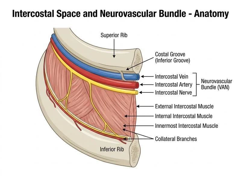Intercostal Space and Neurovascular Bundle diagram
