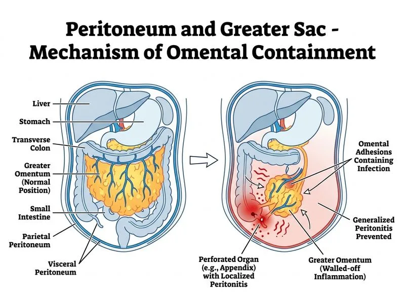 Peritoneum and Greater Sac diagram