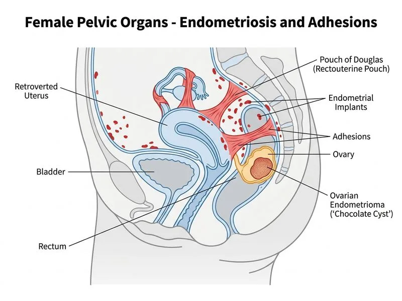 Male and Female Pelvic Organs diagram