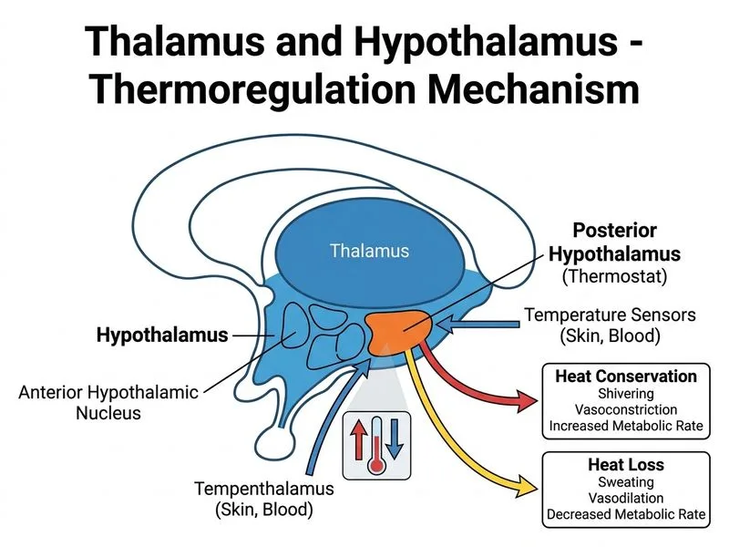 Thalamus and Hypothalamus diagram