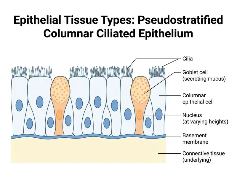 Epithelial Tissue Types diagram