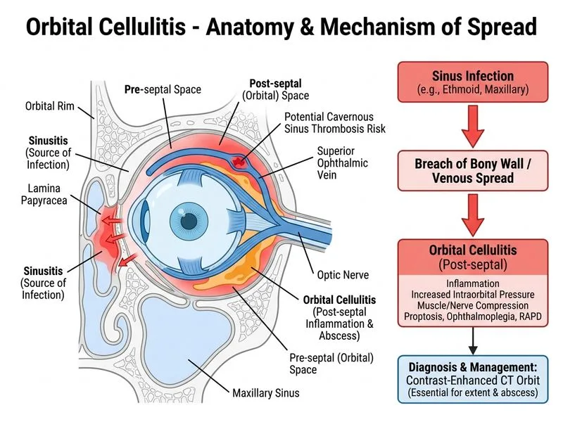 Orbital Cellulitis diagram