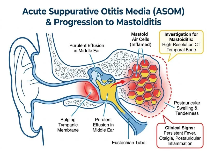 Acute Suppurative Otitis Media diagram