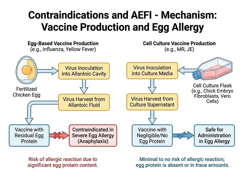 Contraindications and AEFI diagram