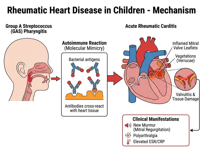 Rheumatic Heart Disease in Children diagram