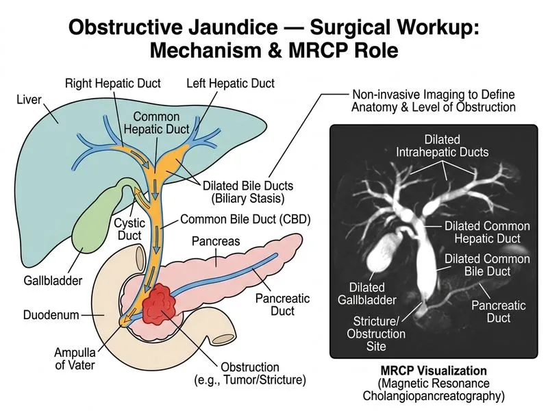 Obstructive Jaundice — Surgical Workup diagram