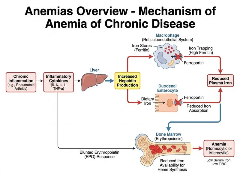 Anemias Overview diagram