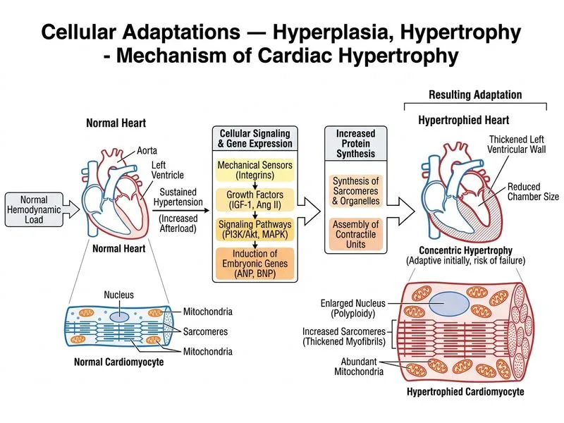 Cellular Adaptations — Hyperplasia, Hypertrophy diagram