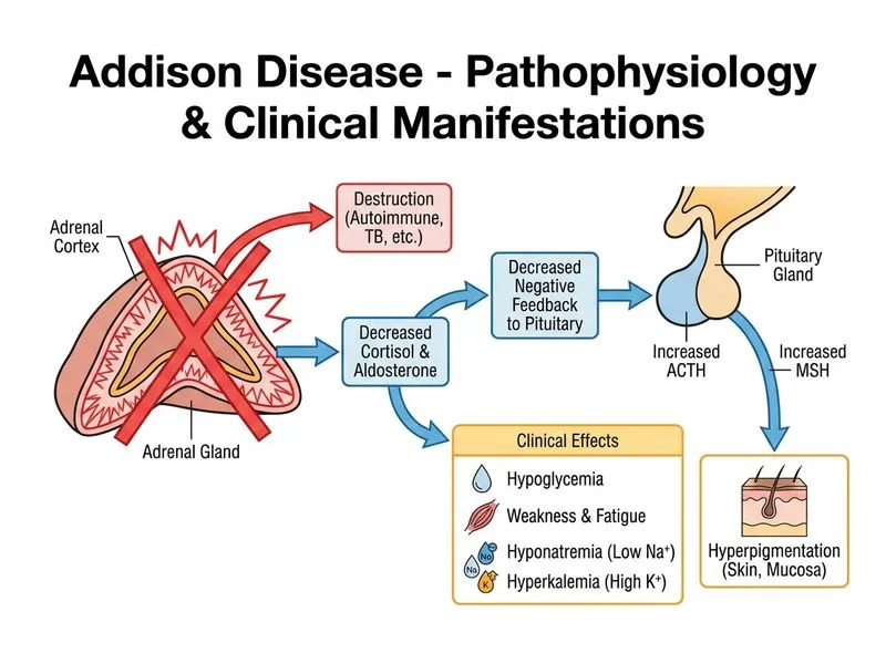 Addison Disease diagram