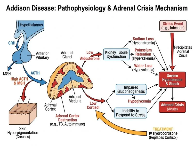 Addison Disease diagram