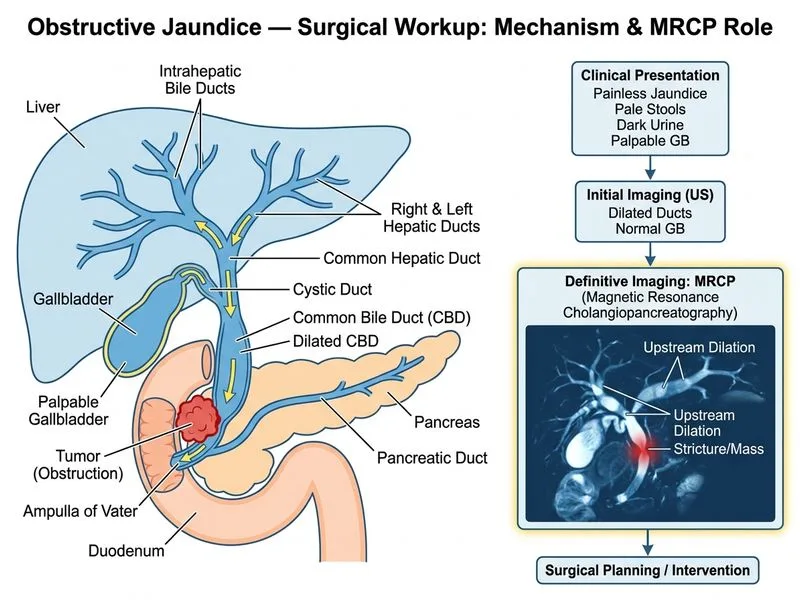 Obstructive Jaundice — Surgical Workup diagram