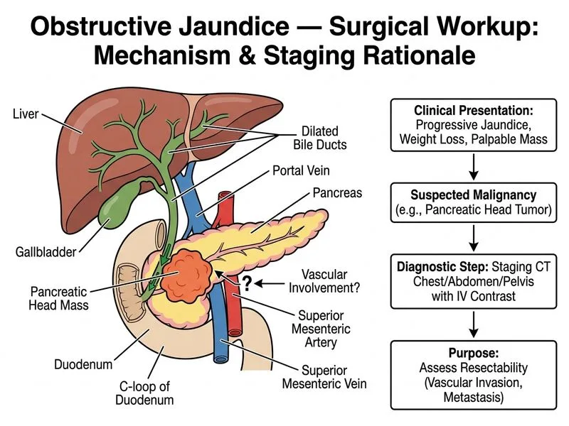 Obstructive Jaundice — Surgical Workup diagram
