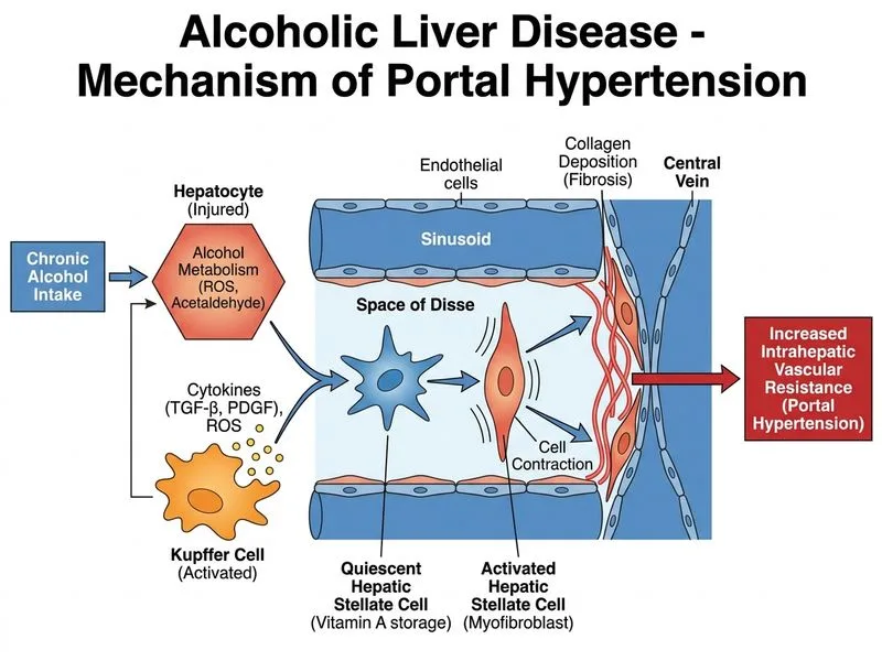 Alcoholic Liver Disease diagram