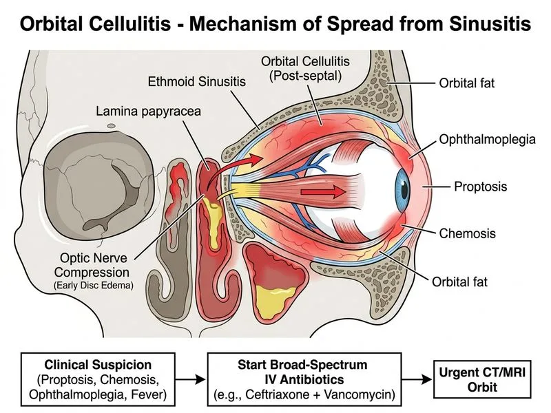 Orbital Cellulitis diagram