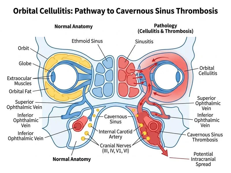 Orbital Cellulitis diagram