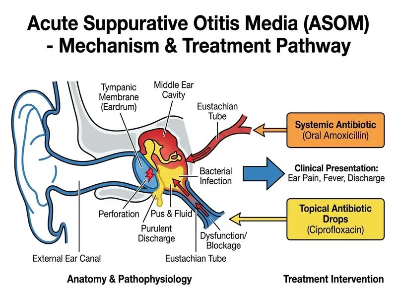 Acute Suppurative Otitis Media diagram