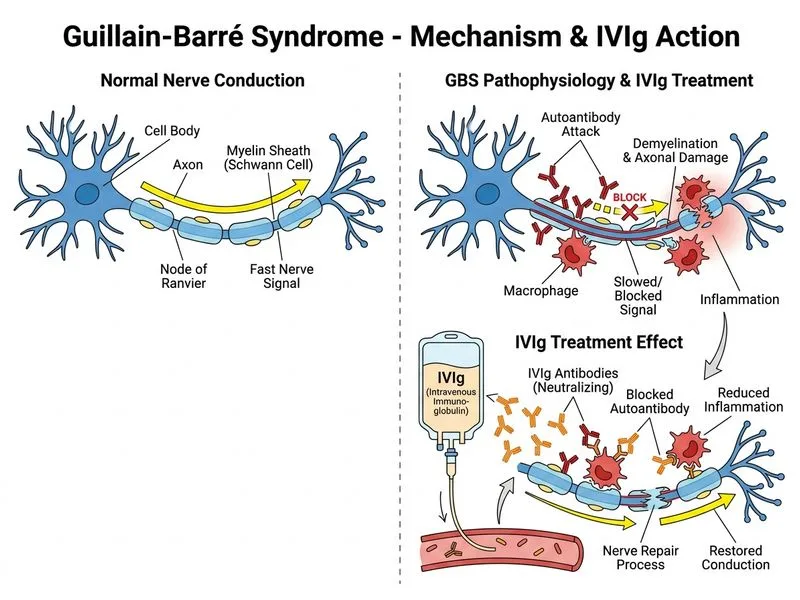 Guillain-Barré Syndrome diagram
