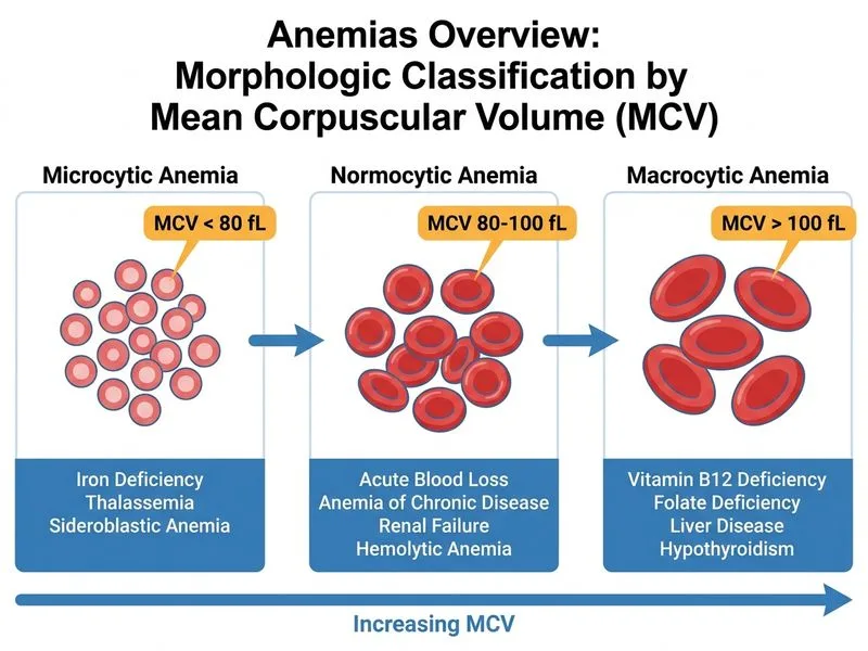Anemias Overview diagram