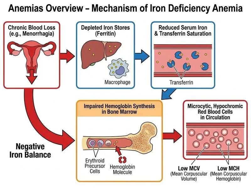 Anemias Overview diagram