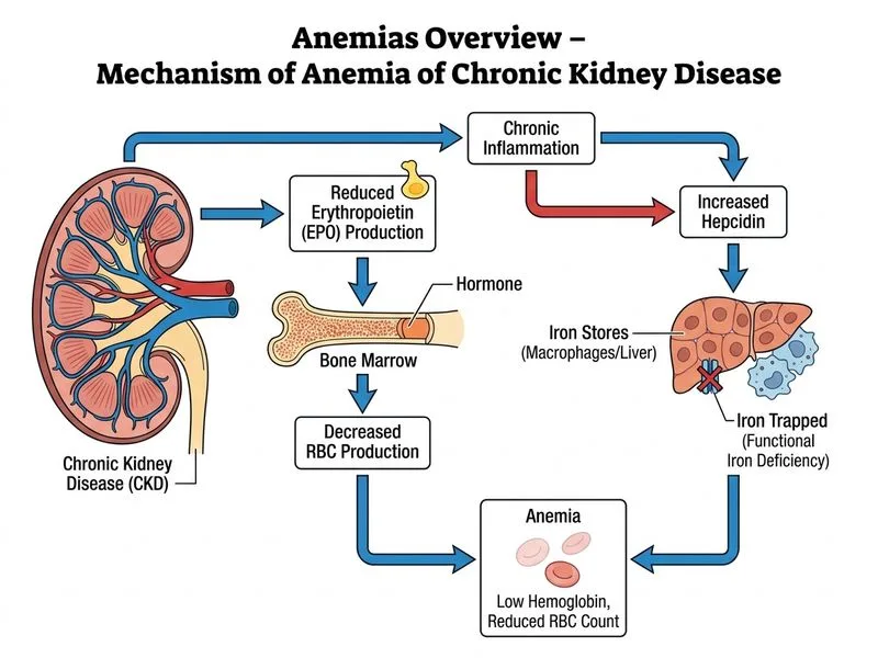 Anemias Overview diagram