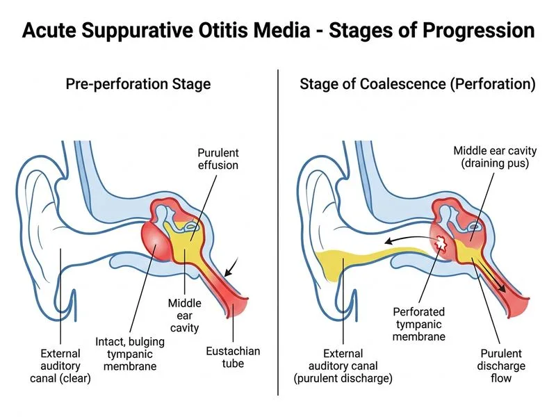 Acute Suppurative Otitis Media diagram
