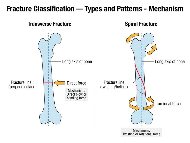 Fracture Classification — Types and Patterns diagram