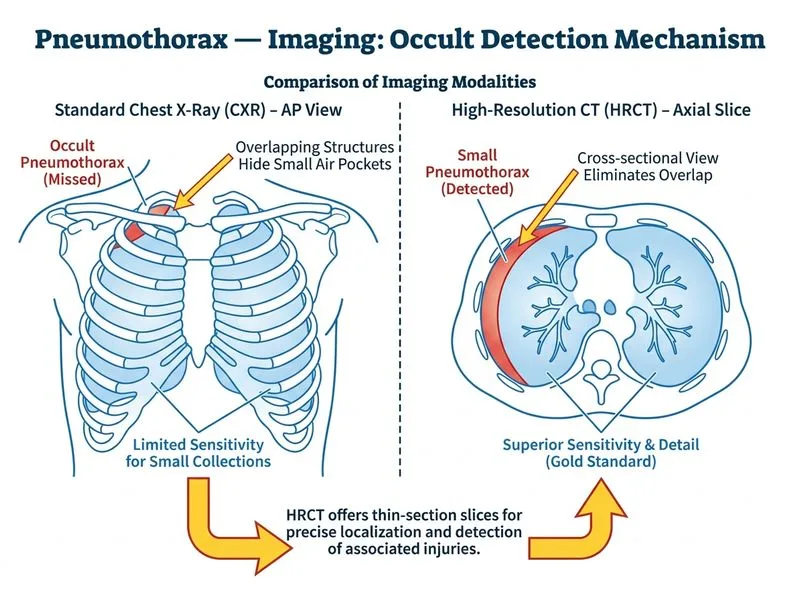 Pneumothorax — Imaging diagram