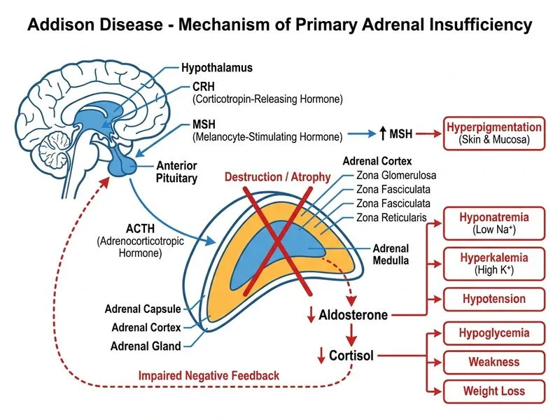 Addison Disease diagram